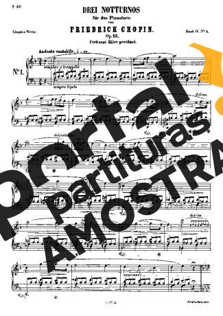 Chopin Nocturnes Op.15 partitura para Piano