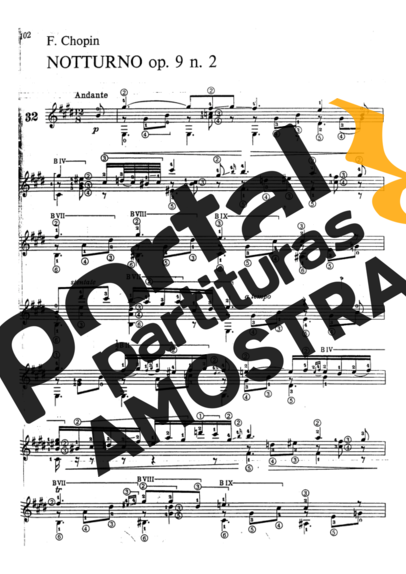 Chopin  partitura para Violão
