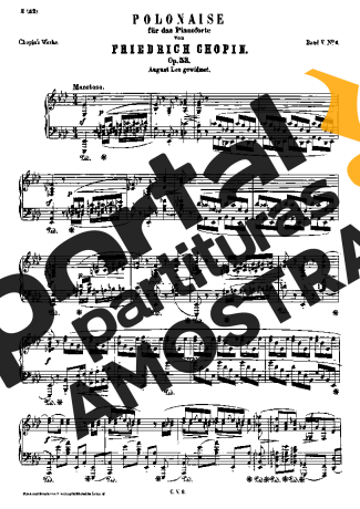 Chopin Polonaise In Ab Major Op.53 partitura para Piano