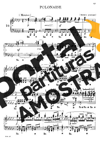 Chopin Polonaise In Gb Major B.36 partitura para Piano