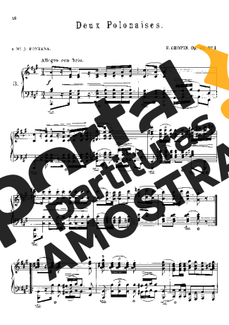 Chopin Polonaises Op.40 partitura para Piano