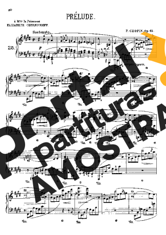Chopin Prelude In C# Minor Op.45 partitura para Piano