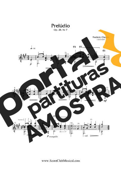 Chopin  partitura para Violão