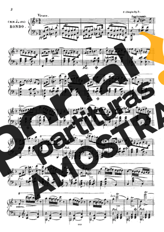 Chopin Rondo À La Mazur Op.5 partitura para Piano