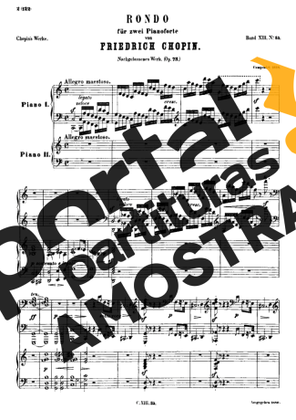 Chopin Rondo In C Major Op.73 partitura para Piano