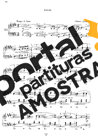 Chopin Waltz In E Major B.44 partitura para Piano