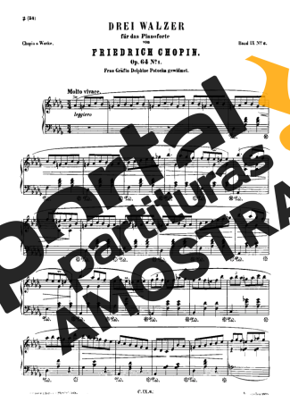 Chopin  partitura para Piano