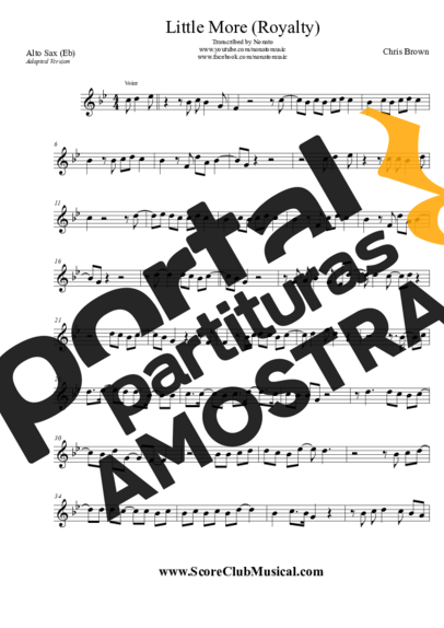 Chris Brown Little More (Royalty) partitura para Saxofone Alto (Eb)