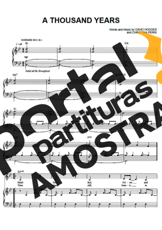 Christina Perri A Thousand Years (V2) partitura para Piano