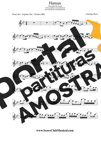 Christina Perri  partitura para Clarinete (Bb)