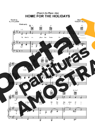 Christmas Songs (Temas Natalinos) Home For The Holidays partitura para Piano