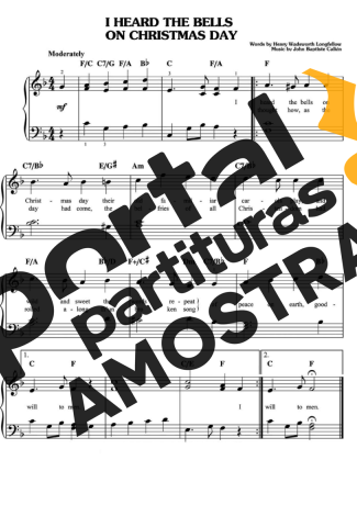 Christmas Songs (Temas Natalinos) I Heard The Bells On Christmas Day partitura para Piano