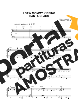 Christmas Songs (Temas Natalinos) I Saw Mommy Kissing Santa Claus partitura para Piano