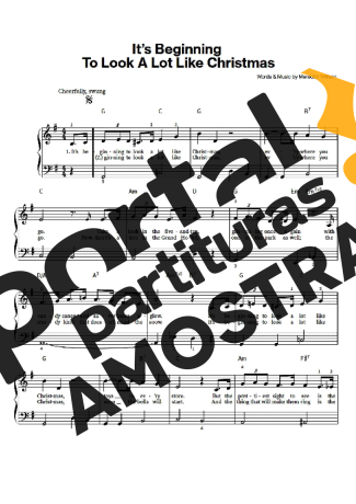 Christmas Songs (Temas Natalinos) Its Beginning To Look A Lot Like Christmas partitura para Piano