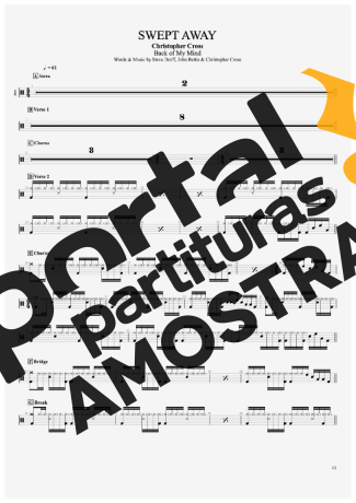 Christopher Cross  partitura para Bateria