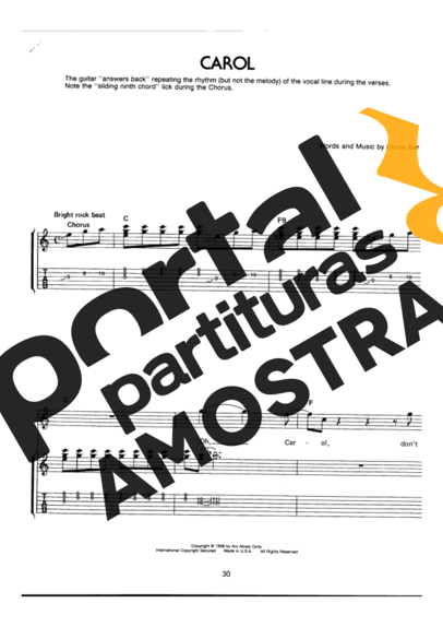 Chuck Berry  partitura para Guitarra