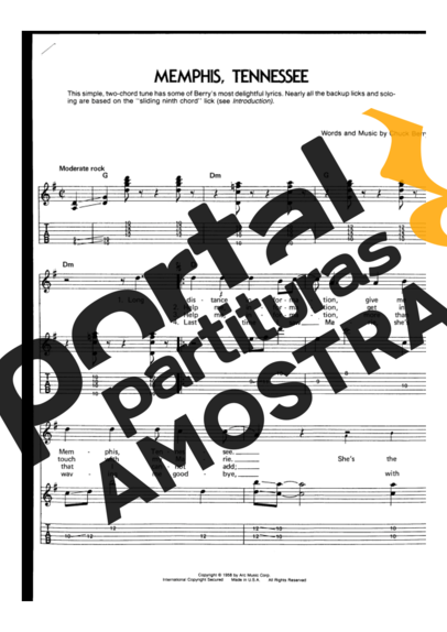 Chuck Berry  partitura para Guitarra