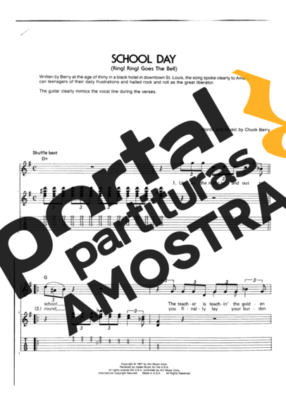 Chuck Berry School Day partitura para Guitarra