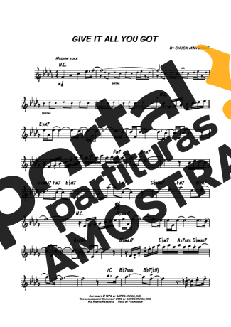Chuck Mangione Give It All You Got partitura para Teclado