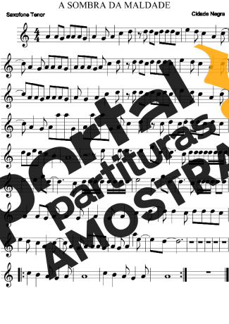 Cidade Negra  partitura para Clarinete (Bb)