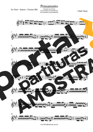 Cidade Negra  partitura para Clarinete (Bb)