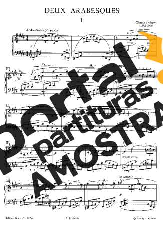 Claude Debussy  partitura para Piano