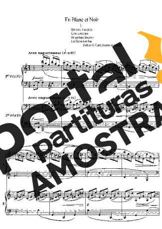 Claude Debussy En Blanc Et Noir partitura para Piano