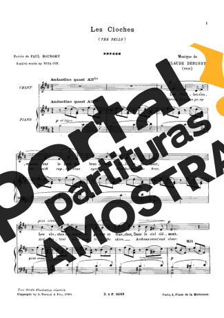 Claude Debussy  partitura para Piano