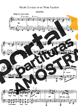 Claude Debussy Marche Écossaise Sur Un Thème Populaire partitura para Piano