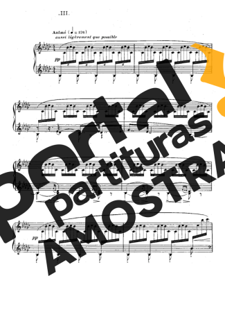 Claude Debussy Prelude III Le Vent Dans La Plaine partitura para Piano