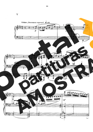 Claude Debussy Prelude V Bruyères partitura para Piano