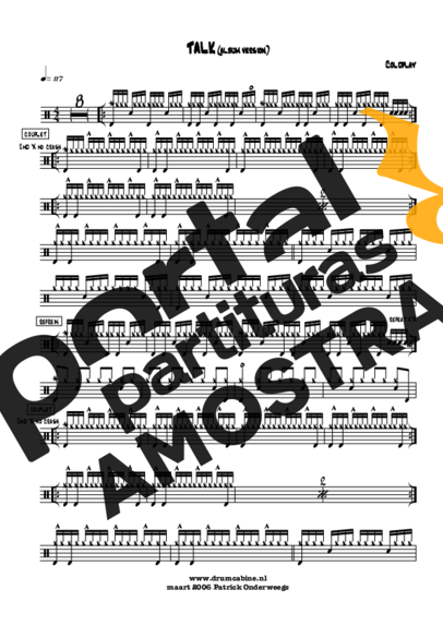 Coldplay Square One partitura para Bateria