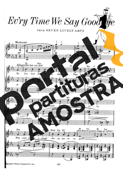 Cole Porter  partitura para Piano