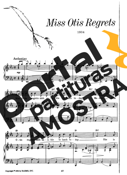 Cole Porter  partitura para Piano