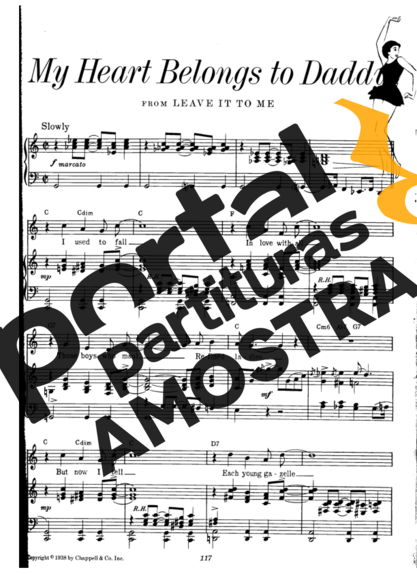Cole Porter My Heart Belongs To Daddy partitura para Piano