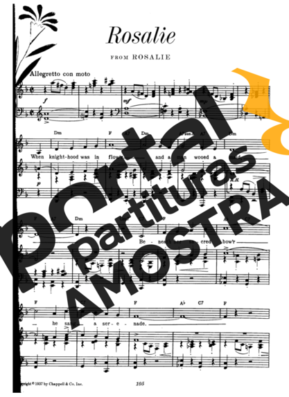 Cole Porter Rosalie partitura para Piano