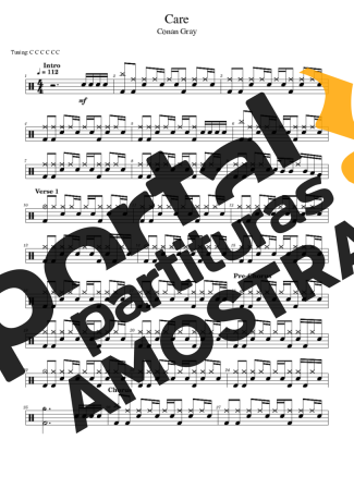 Conan Gray  partitura para Bateria