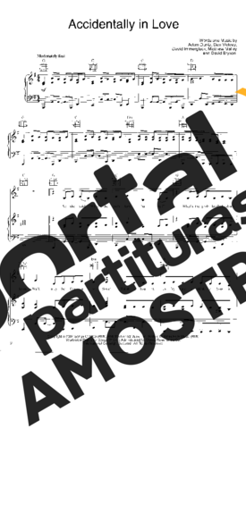 Counting Crows Accidentally In Love partitura para Piano