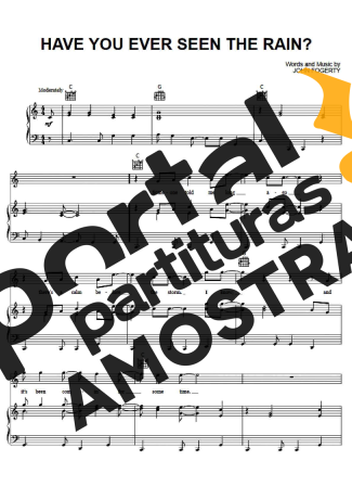 Creedence Clearwater Revival Have You Ever Seen The Rain partitura para Piano
