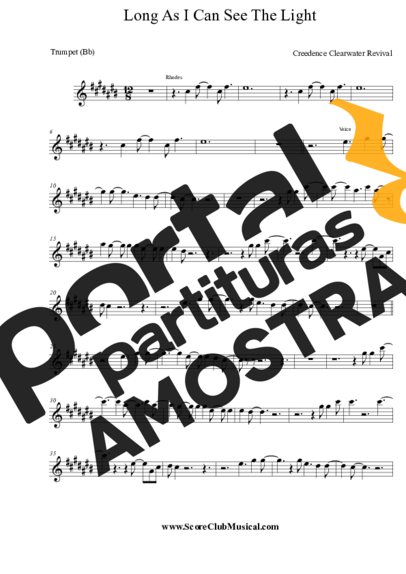 Creedence Clearwater Revival  partitura para Trompete