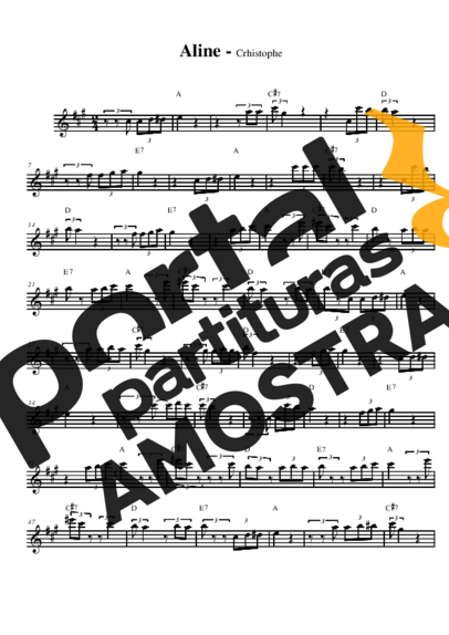 Crhistophe Aline partitura para Saxofone Alto (Eb)