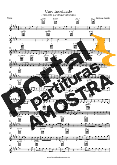 Cristiano Araújo  partitura para Violão