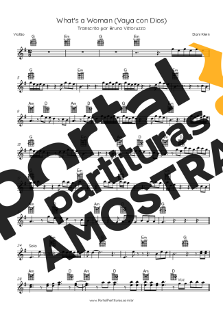 Dani Klein  partitura para Violão