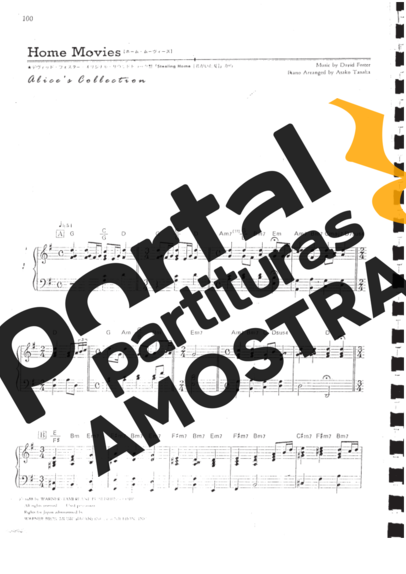 David Foster Home Movies partitura para Piano