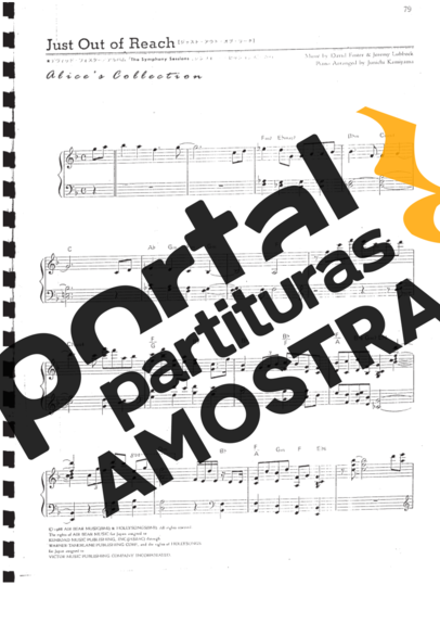 David Foster Just Out Of Reach partitura para Piano