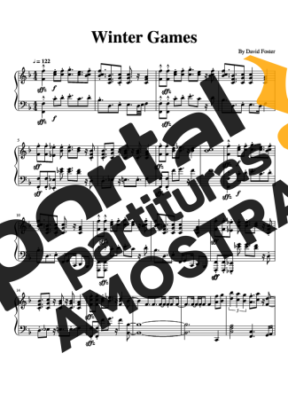 David Foster Winter Games partitura para Piano