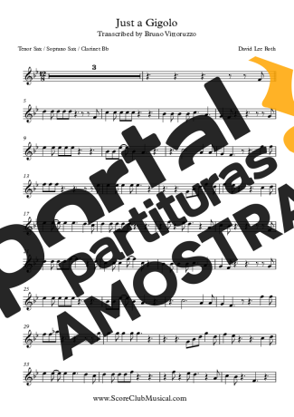 David Lee Roth  partitura para Clarinete (Bb)