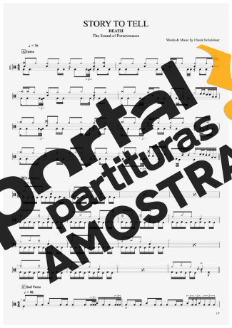 Death  partitura para Bateria