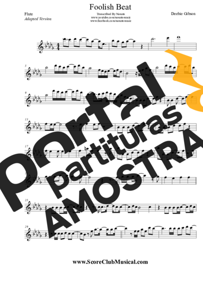 Debbie Gibson Foolish Beat partitura para Flauta Transversal