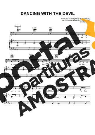 Demi Lovato Dancing With The Devil partitura para Piano